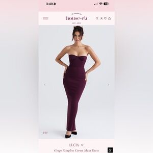 House of CB Grape Lucia Dress